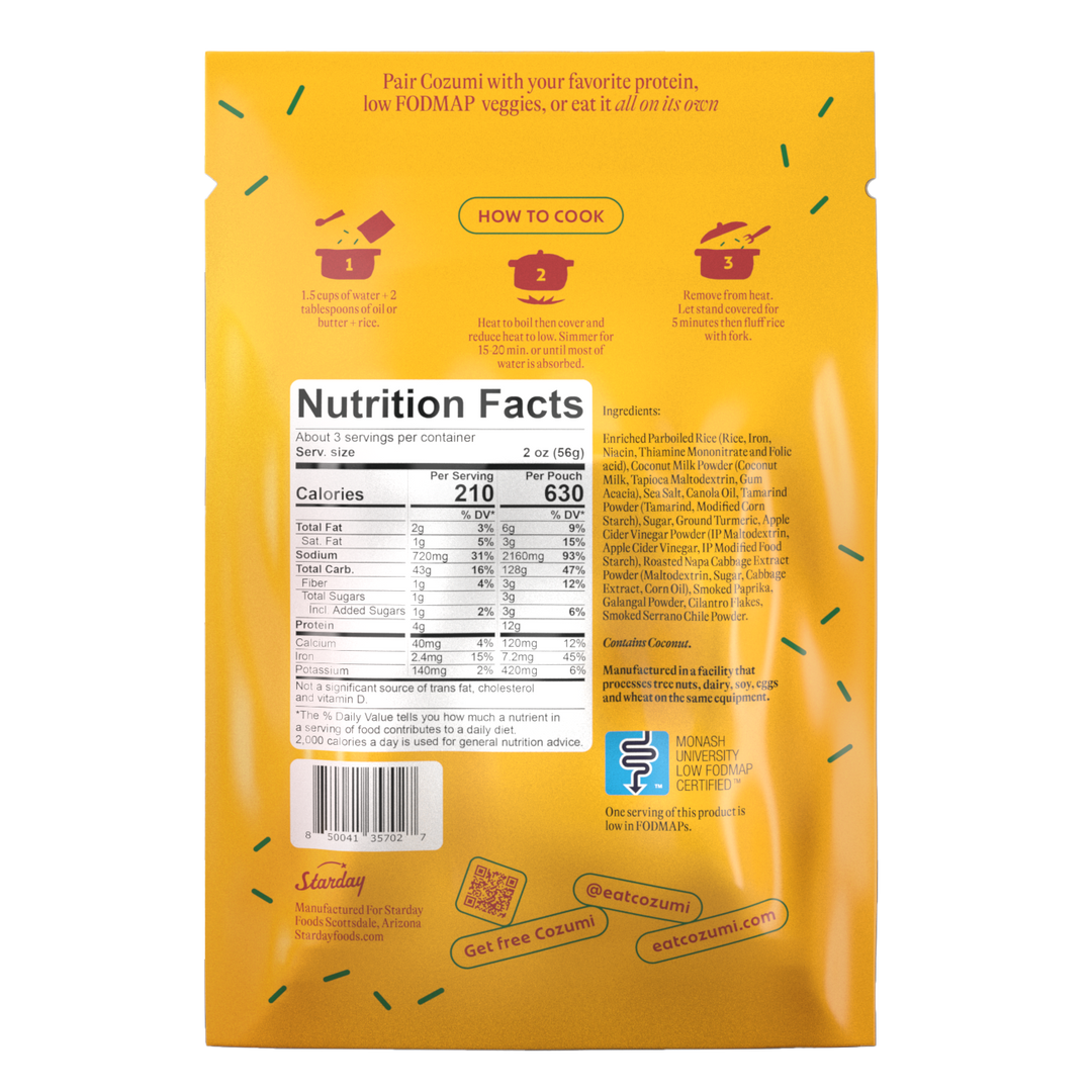 Turmeric Curry Rice with Ginger & Coconut (one pack)